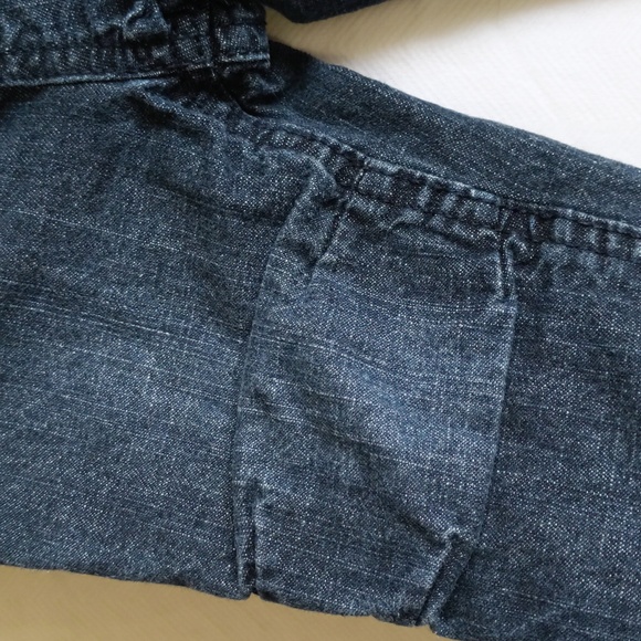 joe fresh plaid flannel lined pull-on denim jeans 6 months baby - Picture 4 of 8